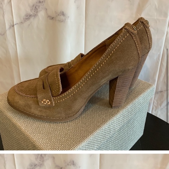Calvin Klein Jeans | Brown Suede Loafer Heels - Picture 4 of 6